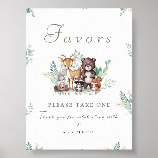 フォレストの友人の最初の誕生日のお気に入りの署名 ポスター (正面)