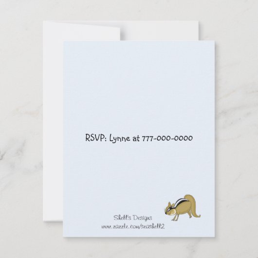 フォレストの友人の誕生日パーティーへの招待 招待状 (裏面)