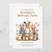 フォレストの友人の誕生日パーティーへの招待 招待状 (正面/裏面)