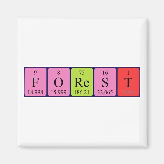 フォレストの定期テーブル名マグネット マグネット (正面)