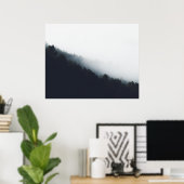 フォレストの対角レイヤ上のフォグ ポスター (ホームオフィス)