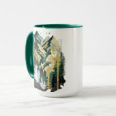 フォレストの山の風景 – マグカップ (正面左)