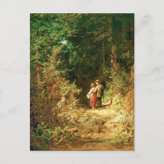 フォレストの愛好家 – Spitzwegはがき ポストカード (正面)