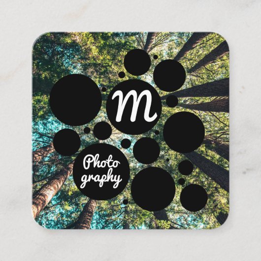 フォレストの木 |野生生物写真 スクエア名刺 (正面)