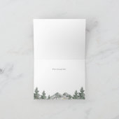 フォレストアウトドアマウンテンテーマ結婚ズサンキュー カード (内部)