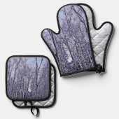 フォレストアットトワイライト 鍋つかみ&鍋敷きセット (正面/裏面)