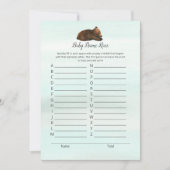 フォレストアドベンチャーベアーズベビー名レースゲームカード 招待状 (正面)