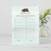 フォレストアドベンチャーベアーズベビー名レースゲームカード 招待状 (スタンド正面)