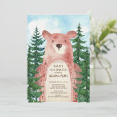 フォレストアドベンチャーベアーボーイズベビーシャワー招待状 招待状 (スタンド正面)