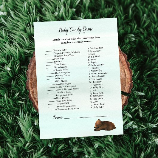 フォレストアドベンチャーベビーキャンディベアズゲーム 招待状