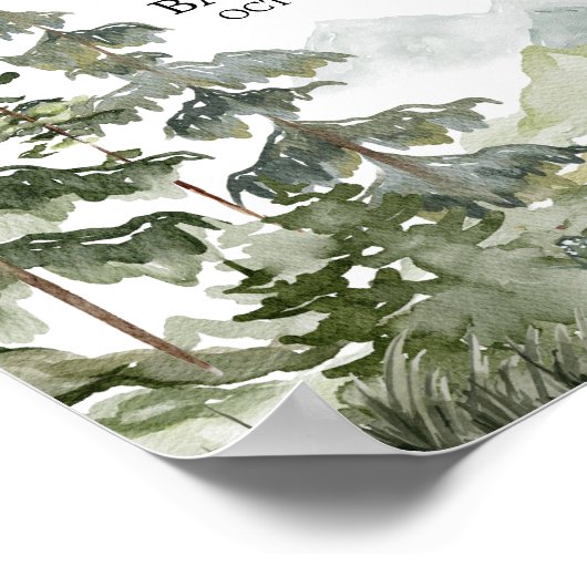 フォレストアドベンチャーベビーシャワーへようこそ ポスター (角)