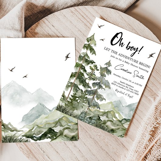フォレストアドベンチャーベビーシャワー招待状 招待状