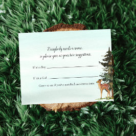 フォレストアドベンチャーベビー名Guess Deersゲーム 招待状