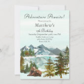 フォレストアドベンチャーボーイ素朴ベアーズ誕生日パーティー 招待状 (正面)