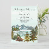 フォレストアドベンチャーボーイ素朴ベアーズ誕生日パーティー 招待状 (スタンド正面)