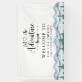 フォレストアドベンチャーマウンテンズブルー婚約パーティ 横断幕 (縦)