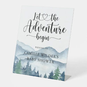 フォレストアドベンチャーマウンテンズベビーシャワー 台座サイン