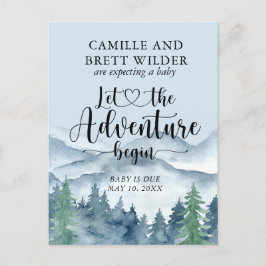 フォレストアドベンチャーマウンテンズベビーブルー妊娠 案内ポストカード