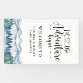 フォレストアドベンチャーマウンテンベビーシャワーバナー 横断幕 (横)