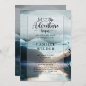 フォレストアドベンチャーマウンテンレイクベビーシャワー 招待状 (正面/裏面)