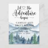 フォレストアドベンチャー山赤ちゃんシャワー妊娠 案内ポストカード (正面)