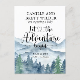 フォレストアドベンチャー山赤ちゃんシャワー妊娠 案内ポストカード