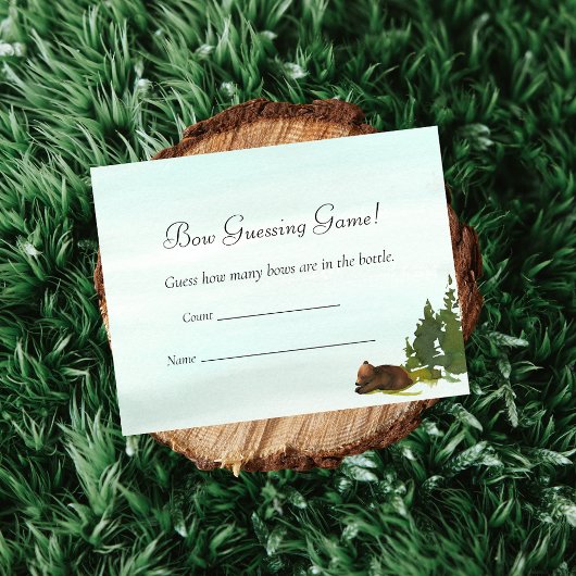 フォレストアドベンチャー推測数ゲーム クマ 招待状