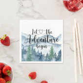 フォレストアドベンチャー水の色の山ベビーシャワー スタンダードカクテルナプキン (インサイチュ)