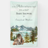 フォレストアドベンチャー素朴リンクス赤ちゃんシャワー 横断幕 (縦)