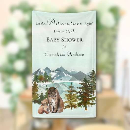 フォレストアドベンチャー素朴リンクス赤ちゃんシャワー 横断幕