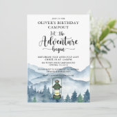 フォレストアドベンチャー開始キャンプ誕生日 招待状 (スタンド正面)