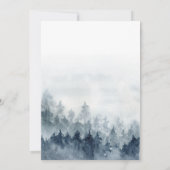 フォレストアドベンチャー ブルーグリーン 水彩 赤ちゃん歓迎会 招待状 (裏面)