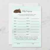 フォレストアドベンチャー ベアーズ ベビー 言語ゲーム カード (正面)