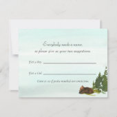 フォレストアドベンチャー ベビー名提案 熊のゲーム 招待状 (正面)