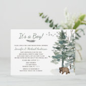 フォレストアドベンチャー ボーイベア ベイビーシャワー 郵送で 招待状 (スタンド正面)