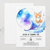 フォレストアドベンチャー レッドフォックス バースデーパーティー 招待状 (正面/裏面)