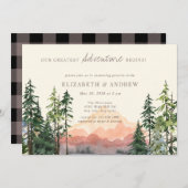 フォレストアドベンチャー |木の赤ちゃんシャワー 招待状 (正面/裏面)