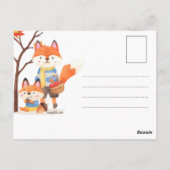 フォレストアニマルズはがき誕生日招待状 ポストカード (裏面)