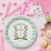 フォレストアニマルズクレストボーイバプテスマ紙プレート ペーパープレート (パーティー)