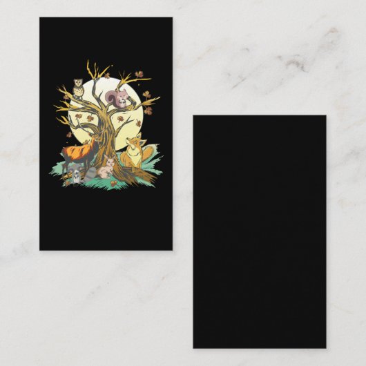 フォレストアニマルズディアーキツネバニーリス恋人 名刺 (正面/裏面)