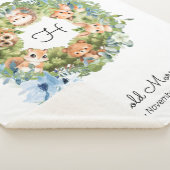 フォレストアニマルズドリームガーデン男の赤ちゃん子供部屋 シェルパブランケット (3/4)