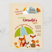フォレストアンズベビーシャワー招待状 招待状 (正面/裏面)