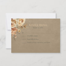 フォレストウィッチ フラワー ウェディング RSVP カード