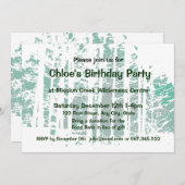 フォレストウィルダネスアウトドアパーク誕生日 招待状 (正面/裏面)