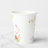 フォレストウォーターカラーグリーンリーフェアリー最初の誕生日 紙コップ (右)