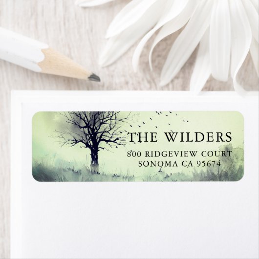 フォレストウォーターカラーメドウ差出人住所 ラベル (インサイチュ)