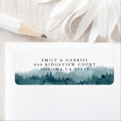 フォレストウォーターカラー差出人住所ラベル ラベル (インサイチュ)