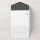 フォレストウォーターカラー結婚式招待状 オールインワン招待状 (外側)