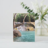 フォレストウォーターフォール&ラグーン、コウンSi秋、ラオス ポストカード (スタンド正面)