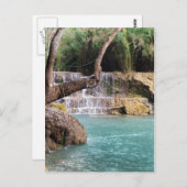 フォレストウォーターフォール&ラグーン、コウンSi秋、ラオス ポストカード (正面/裏面)